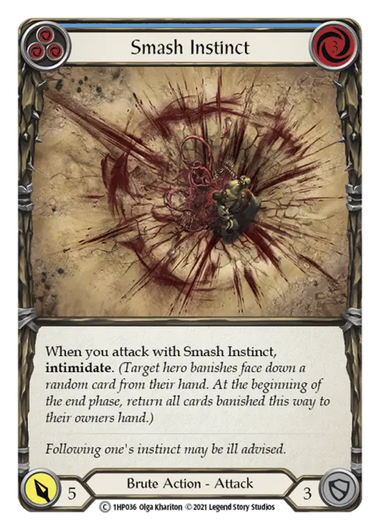 Smash Instinct (Blue) — History Pack Vol.1 Flesh and Blood card by Olga Khariton