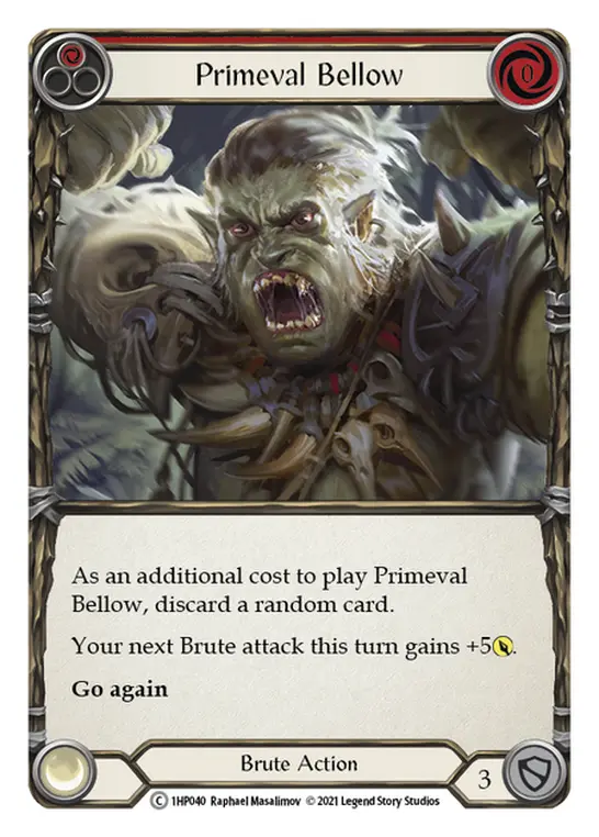 Primeval Bellow (Red) — History Pack Vol.1 Flesh and Blood card by Raphael Masalimov