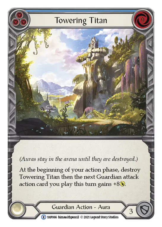 Towering Titan (Blue) — History Pack Vol.1 Flesh and Blood card by bimawithpencil