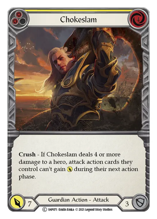 Chokeslam (Yellow) — History Pack Vol.1 Flesh and Blood card by Emilis Emka