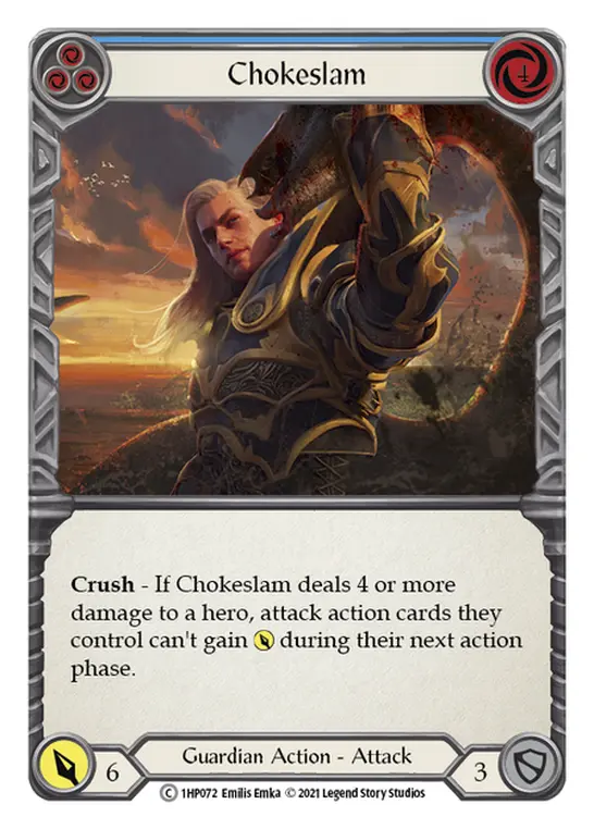 Chokeslam (Blue) — History Pack Vol.1 Flesh and Blood card by Emilis Emka