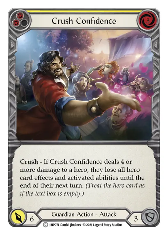 Crush Confidence (Yellow) — History Pack Vol.1 Flesh and Blood card by Daniel Jiménez