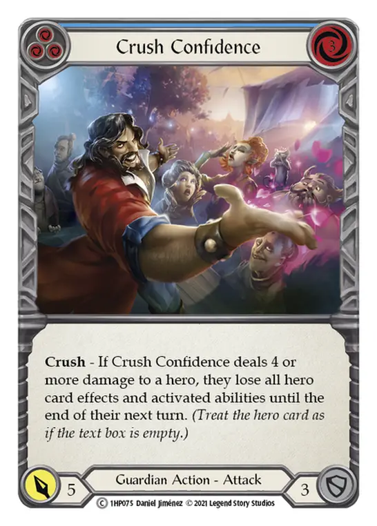 Crush Confidence (Blue) — History Pack Vol.1 Flesh and Blood card by Daniel Jiménez
