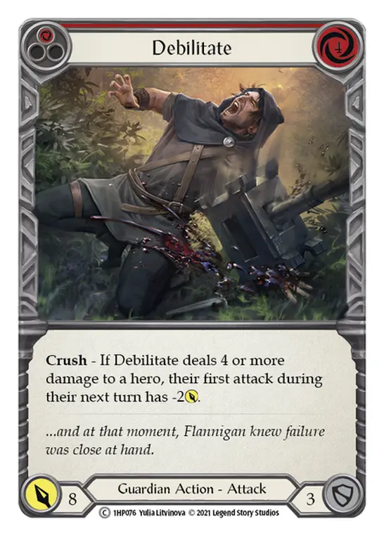 Debilitate (Red) — History Pack Vol.1 Flesh and Blood card by Yulia Litvinova