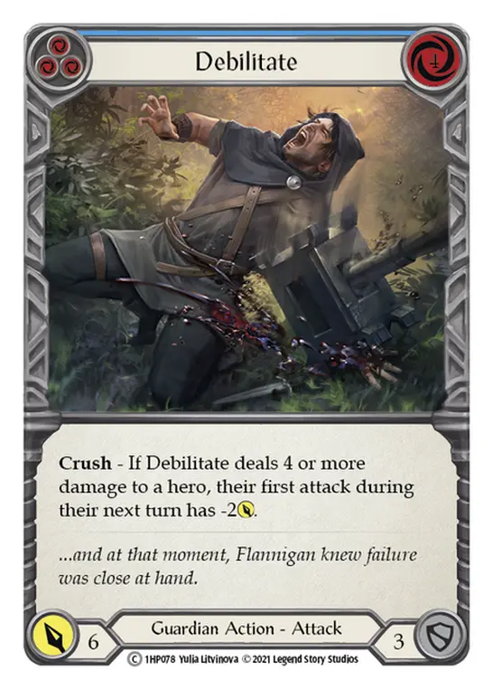 Debilitate (Blue) — History Pack Vol.1 Flesh and Blood card by Yulia Litvinova
