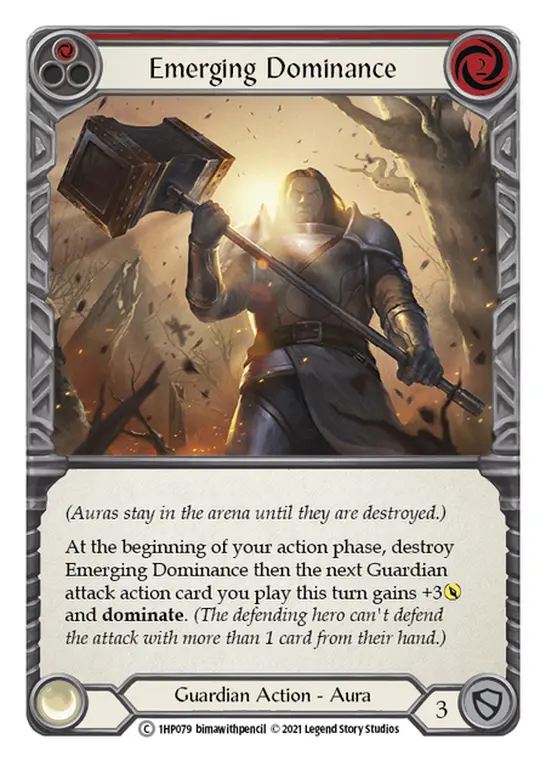 Emerging Dominance (Red) — History Pack Vol.1 Flesh and Blood card by bimawithpencil