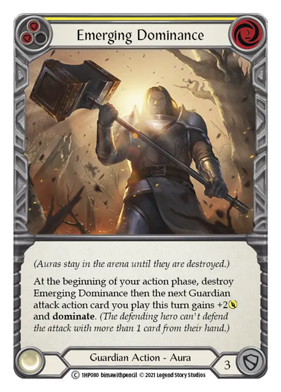 Emerging Dominance (Yellow) — History Pack Vol.1 Flesh and Blood card by bimawithpencil