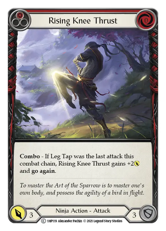Rising Knee Thrust (Red) — History Pack Vol.1 Flesh and Blood card by Alexander Pachin