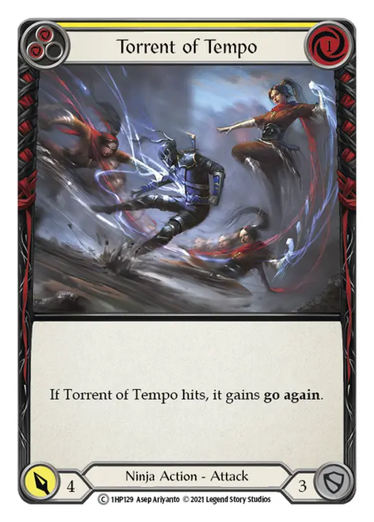 Torrent of Tempo (Yellow) — History Pack Vol.1 Flesh and Blood card by Asep Ariyanto