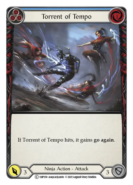 Torrent of Tempo (Blue) — History Pack Vol.1 Flesh and Blood card by Asep Ariyanto