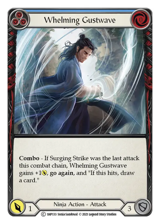 Whelming Gustwave (Blue) — History Pack Vol.1 Flesh and Blood card by Sonia Sandoval