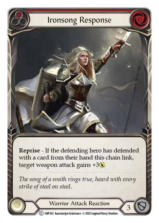 Ironsong Response (Red) — History Pack Vol.1 Flesh and Blood card by Anastasiya Grintsova