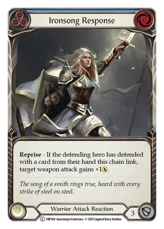 Ironsong Response (Blue) — History Pack Vol.1 Flesh and Blood card by Anastasiya Grintsova