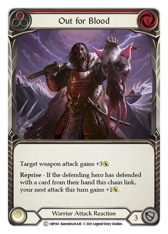 Out for Blood (Red) — History Pack Vol.1 Flesh and Blood card by Narendra B Adi