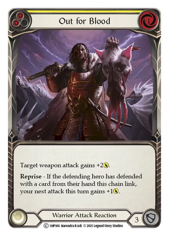 Out for Blood (Yellow) — History Pack Vol.1 Flesh and Blood card by Narendra B Adi