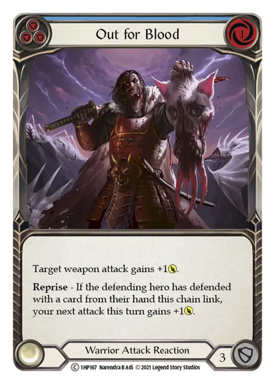 Out for Blood (Blue) — History Pack Vol.1 Flesh and Blood card by Narendra B Adi