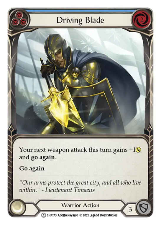 Driving Blade (Blue) — History Pack Vol.1 Flesh and Blood card by Adolfo Navarro
