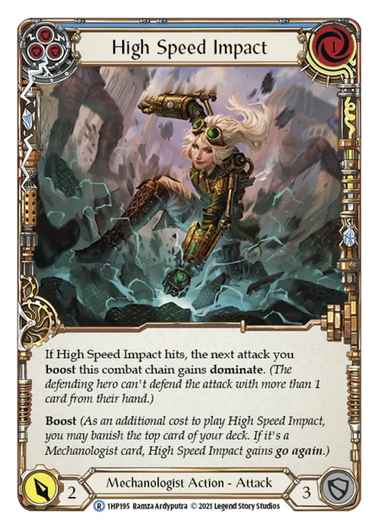 High Speed Impact (Blue) — History Pack Vol.1 Flesh and Blood card by Ramza Ardyputra