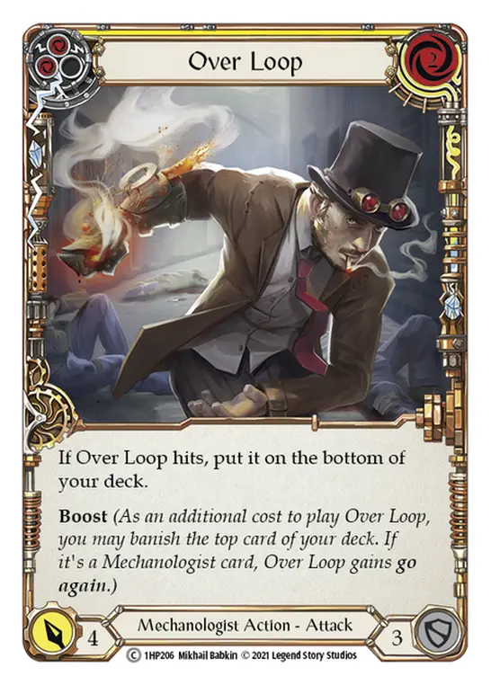 Over Loop (Yellow) — History Pack Vol.1 Flesh and Blood card by Mikhail Babkin