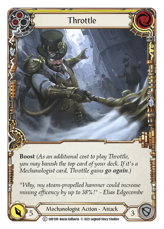 Throttle (Yellow) — History Pack Vol.1 Flesh and Blood card by Kevin Sidharta