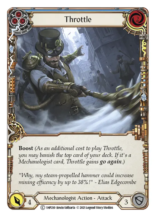 Throttle (Blue) — History Pack Vol.1 Flesh and Blood card by Kevin Sidharta