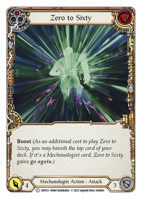 Zero to Sixty (Red) — History Pack Vol.1 Flesh and Blood card by Fedor Barkhatov
