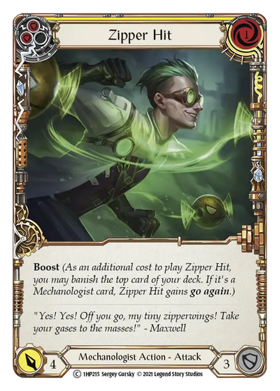 Zipper Hit (Yellow) — History Pack Vol.1 Flesh and Blood card by Sergey Gurskiy