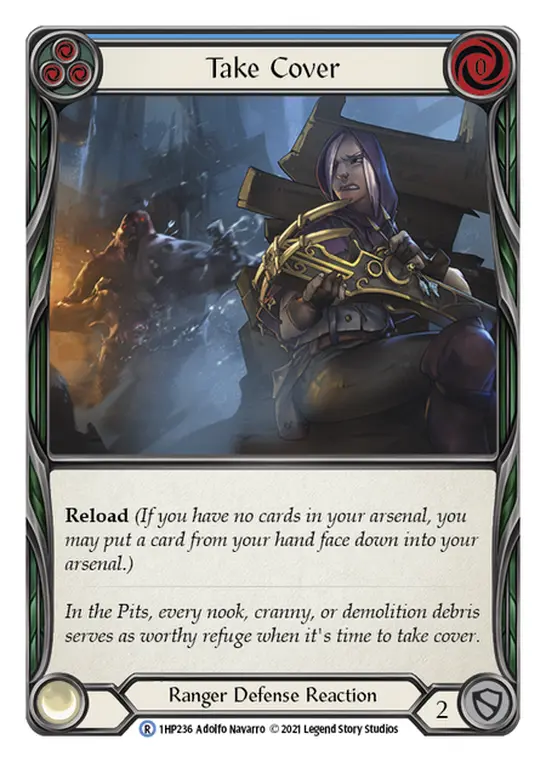 Take Cover (Blue) — History Pack Vol.1 Flesh and Blood card by Adolfo Navarro