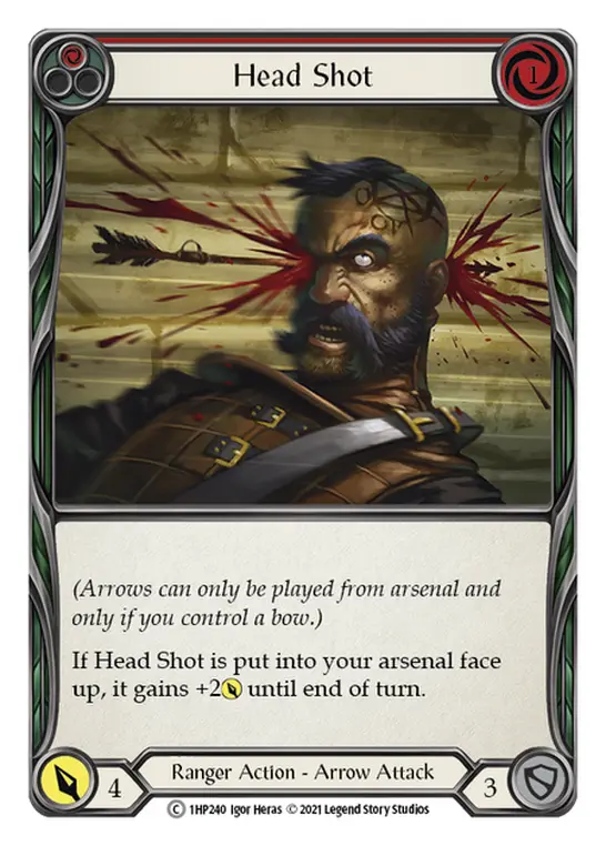 Head Shot (Red) — History Pack Vol.1 Flesh and Blood card by Igor Heras