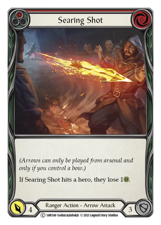 Searing Shot (Red) — History Pack Vol.1 Flesh and Blood card by Vadim Kalabukh