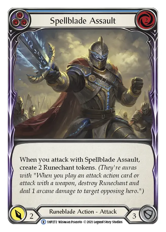 Spellblade Assault (Blue) — History Pack Vol.1 Flesh and Blood card by Wirawan Pranoto