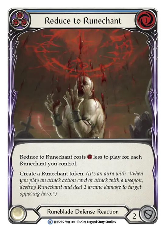 Reduce to Runechant (Blue) — History Pack Vol.1 Flesh and Blood card by Yen Lee