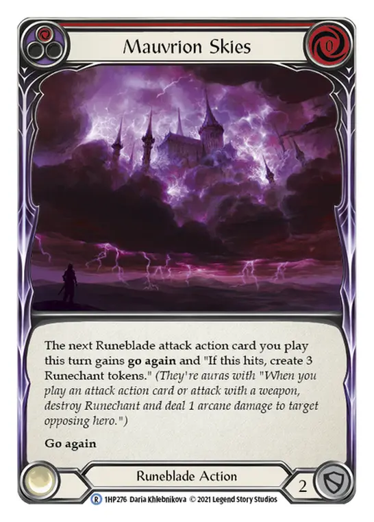 Mauvrion Skies (Red) — History Pack Vol.1 Flesh and Blood card by Daria Khlebnikova