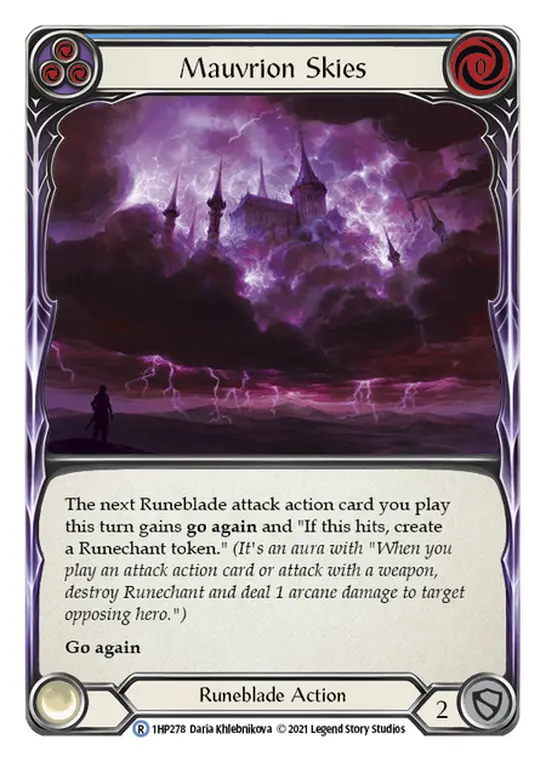 Mauvrion Skies (Blue) — History Pack Vol.1 Flesh and Blood card by Daria Khlebnikova