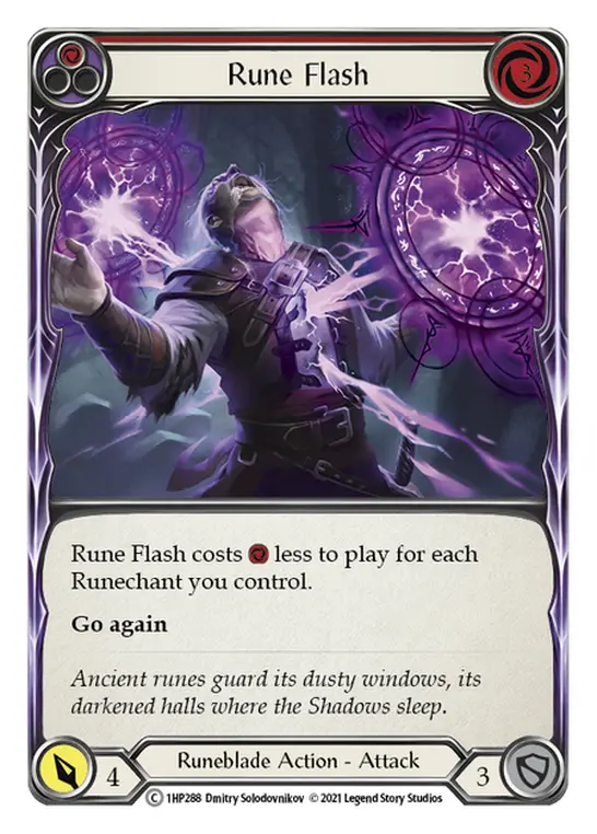 Rune Flash (Red) — History Pack Vol.1 Flesh and Blood card by Dmitry Solodovnikov