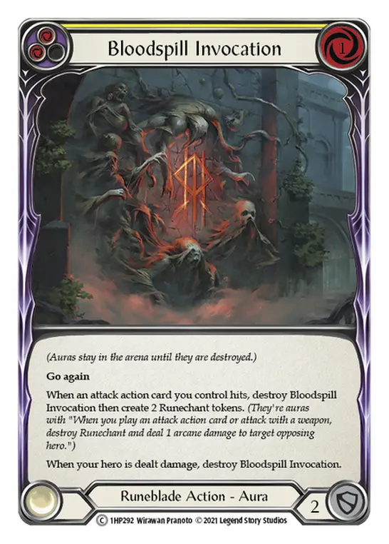 Bloodspill Invocation (Yellow) — History Pack Vol.1 Flesh and Blood card by Wirawan Pranoto