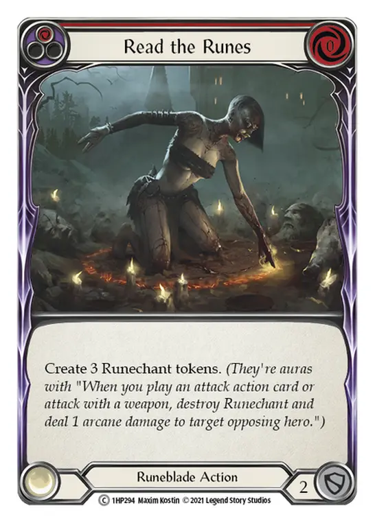 Read the Runes (Red) — History Pack Vol.1 Flesh and Blood card by Max Kostin