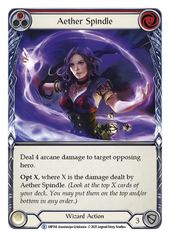 Aether Spindle (Red) — History Pack Vol.1 Flesh and Blood card by Anastasiya Grintsova