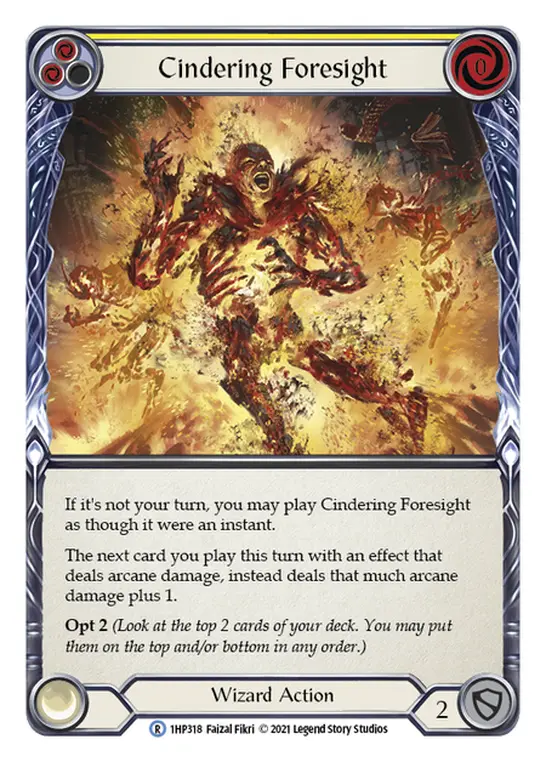 Cindering Foresight (Yellow) — History Pack Vol.1 Flesh and Blood card by Faizal Fikri