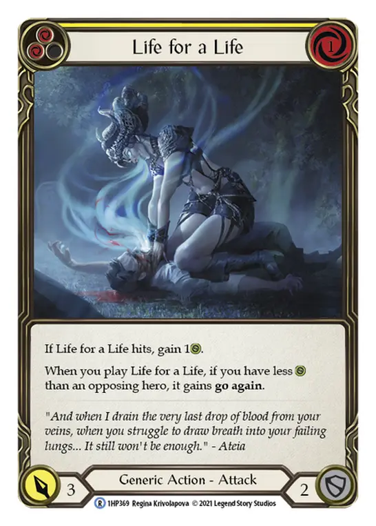 Life for a Life (Yellow) — History Pack Vol.1 Flesh and Blood card by Regina Krivolapova