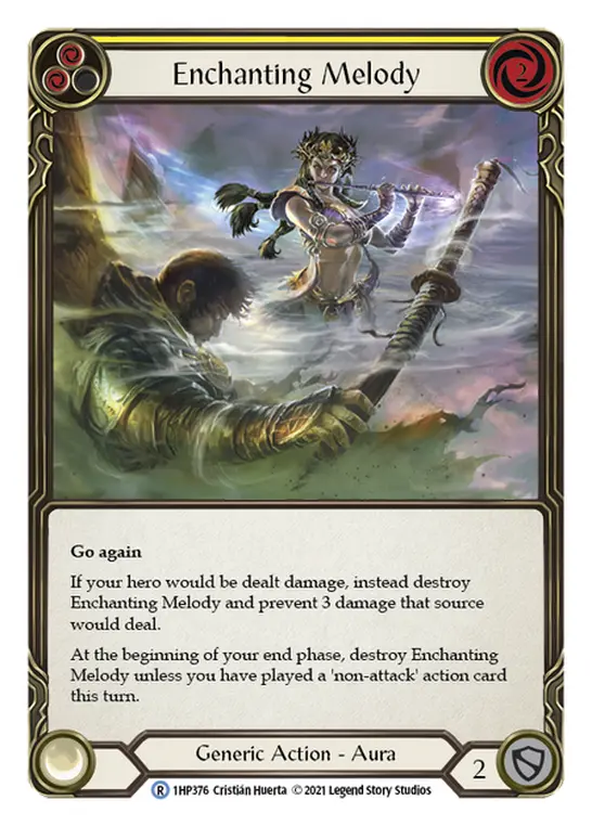 Enchanting Melody (Yellow) — History Pack Vol.1 Flesh and Blood card by Cristián Huerta