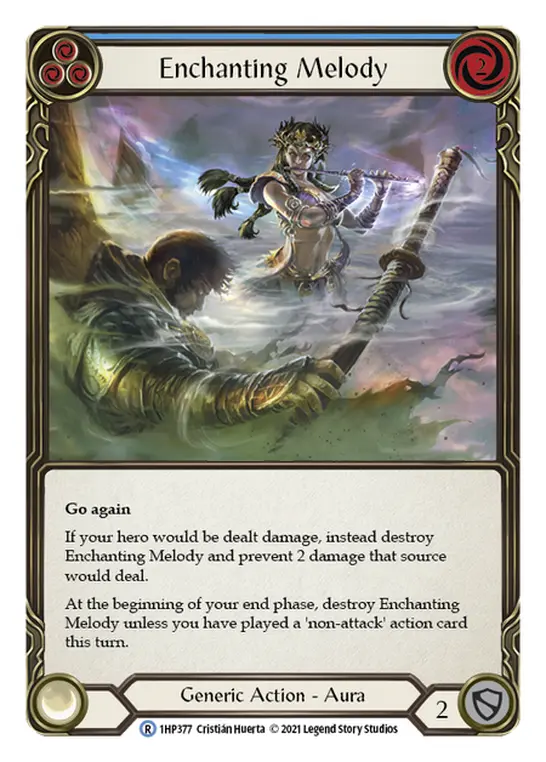 Enchanting Melody (Blue) — History Pack Vol.1 Flesh and Blood card by Cristián Huerta