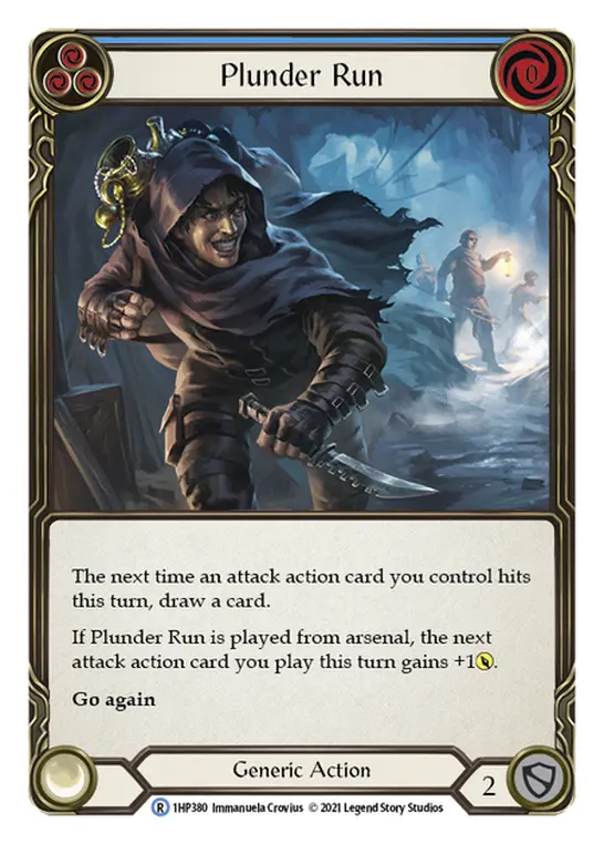 Plunder Run (Blue) — History Pack Vol.1 Flesh and Blood card by Immanuela Crovius