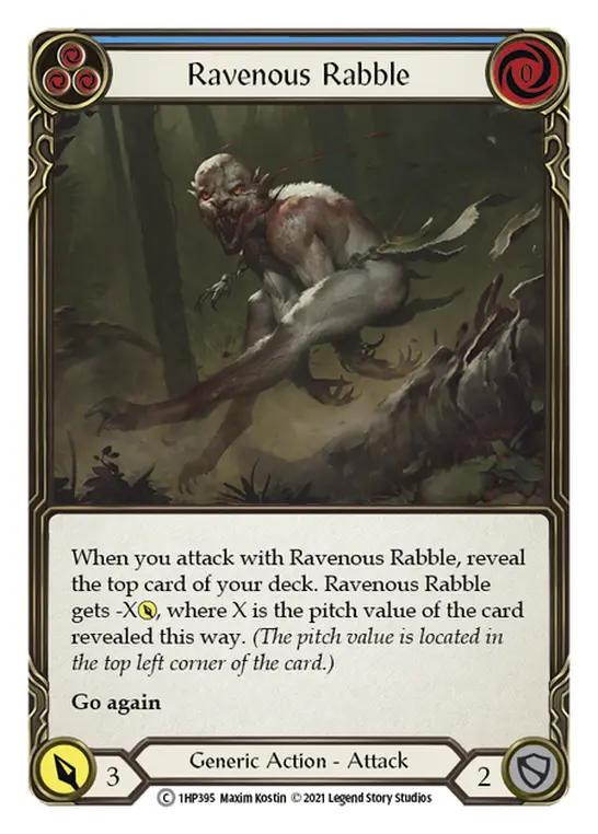 Ravenous Rabble (Blue) — History Pack Vol.1 Flesh and Blood card by Max Kostin