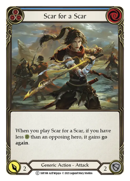 Scar for a Scar (Blue) — History Pack Vol.1 Flesh and Blood card by Arif Wijaya