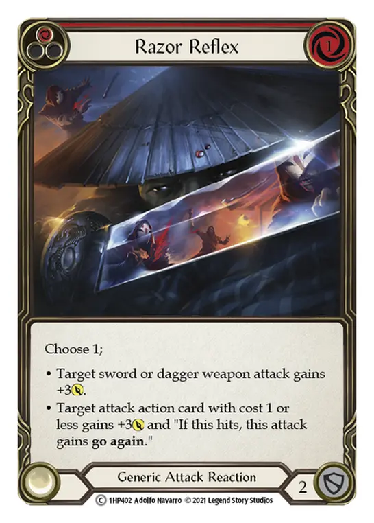 Razor Reflex (Red) — History Pack Vol.1 Flesh and Blood card by Adolfo Navarro