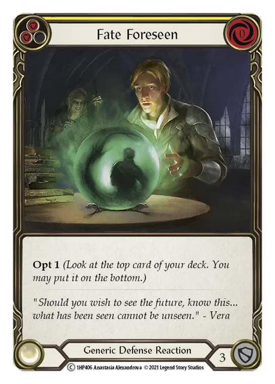 Fate Foreseen (Yellow) — History Pack Vol.1 Flesh and Blood card by Anastasia Alexandrova