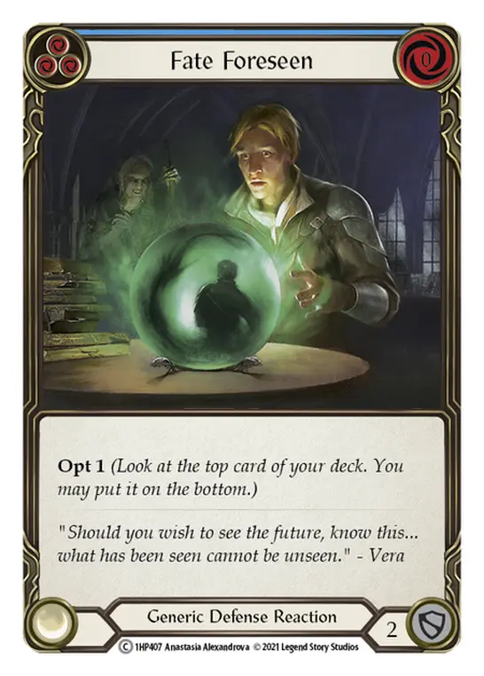 Fate Foreseen (Blue) — History Pack Vol.1 Flesh and Blood card by Anastasia Alexandrova