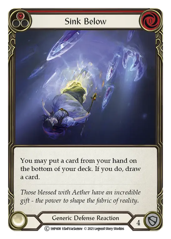 Sink Below (Red) — History Pack Vol.1 Flesh and Blood card by Vlad Varlamov