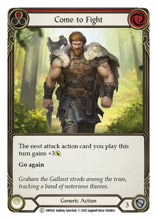 Come to Fight (Red) — History Pack Vol.1 Flesh and Blood card by Andrey Savchuk
